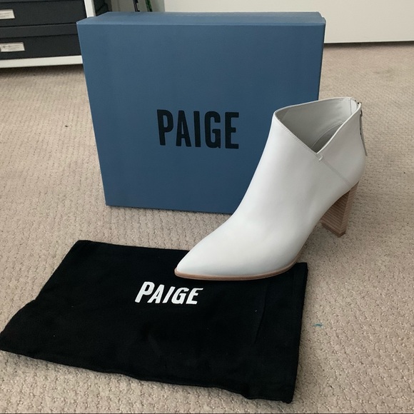 Paige White Kenna Bootie - Panna Leather size 10 - Picture 2 of 6